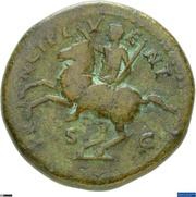 Dupondius - Domitian PRINCIP IVENT S C, Rome, 77-78 reverse image
