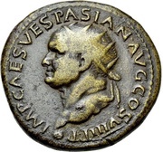 Dupondius - Vespasian FIDES PVBLICA S C; Fides obverse image