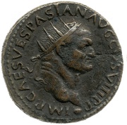 Dupondius - Vespasian FIDES PVBLICA S C; Fides obverse image