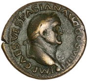 Dupondius - Vespasian FORTVNAE REDVCI S C; Fortuna obverse image