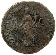 Dupondius - Vespasian FORTVNAE REDVCI S C; Fortuna, Rome, 77-78 reverse image