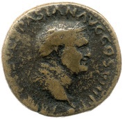 Dupondius - Vespasian ROMA S C; Roma obverse image