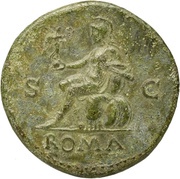 Dupondius - Vespasian ROMA S C; Roma and Victory, Rome, 77-78 reverse image