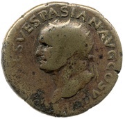 Dupondius - Vespasian ROMA S C; Roma and Victory obverse image