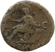 Dupondius - Vespasian ROMA S C; Roma and Victory, Rome, 77-78 reverse image