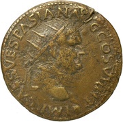 Dupondius - Vespasian S C; Victory obverse image