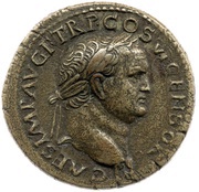 Dupondius - Titus PAX AVG S C; Pax obverse image