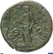 Dupondius - Titus PAX AVG S C; Pax, Rome, 77-78 reverse image