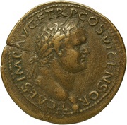 Dupondius - Titus PAX AVG S C; Pax obverse image