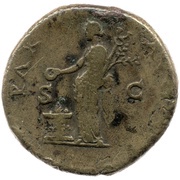 Dupondius - Titus PAX AVG S C; Pax, Rome, 77-78 reverse image