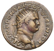 Dupondius - Titus ROMA S C; Roma obverse image