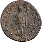 Dupondius - Domitian CERES AVGVST S C; Ceres, Rome, 79 reverse image