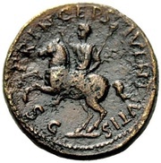 Dupondius - Domitian PRINCEPS IVENTVTIS S C, Rome, 79 reverse image