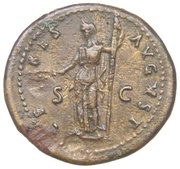 Dupondius - Titus CERES AVGVST S C; Ceres, Rome, 79 reverse image