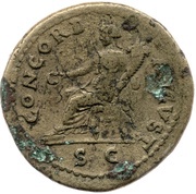 Dupondius - Domitian CONCORD AVGVST S C; Concordia, Rome, 79 reverse image