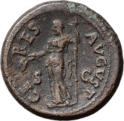Dupondius - Titus CERES AVGVST S C; Ceres, Rome, 80-81 reverse image