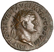 Dupondius - Titus CERES AVGVST S C; Ceres obverse image