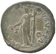 Dupondius - Titus CERES AVGVSTA S C; Ceres, Rome, 80-81 reverse image