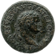 Dupondius - Titus CONCORD AVGVST S C; Concordia obverse image