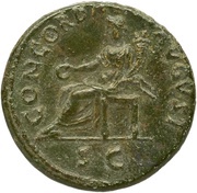 Dupondius - Titus CONCORD AVGVST S C; Concordia, Rome, 80-81 reverse image