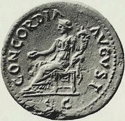 Dupondius - Titus CONCORDIA AVGVST S C; Concordia, Rome, 80-81 reverse image