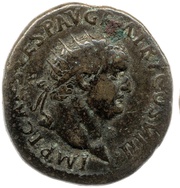 Dupondius - Titus PAX AVGVST S C; Pax obverse image