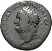Dupondius - Titus PAX AVGVST S C; Pax obverse image