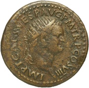 Dupondius - Titus PAX AVGVST S C; Pax obverse image