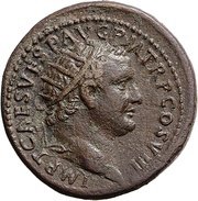 Dupondius - Titus SALVS AVG S C; Salus obverse image