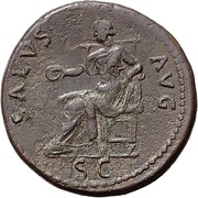 Dupondius - Titus SALVS AVG S C; Salus, Rome, 80-81 reverse image