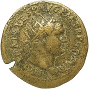 Dupondius - Titus SECVRITAS P R S C; Securitas obverse image