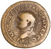 Dupondius - Titus VESTA S C; Vesta obverse image