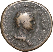 Dupondius - Domitian VESTA S C; Vesta obverse image