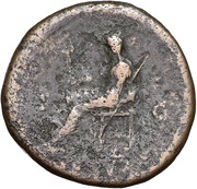 Dupondius - Domitian VESTA S C; Vesta, Rome, 80-81 reverse image