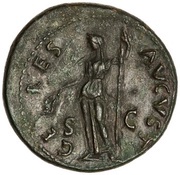 Dupondius - Domitian CERES AVGVST S C; Ceres, Rome, 80-81 reverse image