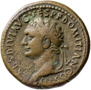 Dupondius - Domitian CONCORDIA AVG S C; Concordia obverse image