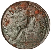 Dupondius - Domitian CONCORDIA AVG S C; Concordia, Rome, 80-81 reverse image