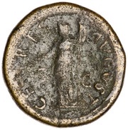 Dupondius - Vespasian CERES AVGVST S C; Ceres, Rome, 80-81 reverse image
