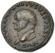 Dupondius - Vespasian VESTA S C; Vesta obverse image