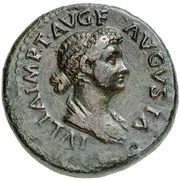Dupondius - Julia Titi CERES AVGVSTA S C; Ceres obverse image