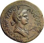 Dupondius - Julia Titi CONCORD AVGVST S C; Concordia obverse image