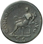 Dupondius - Julia Titi CONCORDIA AVG S C; Concordia, Rome, 80-81 reverse image