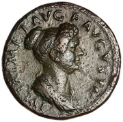 Dupondius - Julia Titi VESTA S C; Vesta obverse image