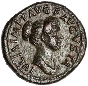 Dupondius - Julia Titi VESTA S C; Vesta obverse image
