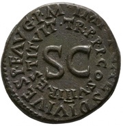 Dupondius - Livia IMP T CAES DIVI VESP F AVG P M TR P P P COS VIII RESTITVIT; Pietas, Rome, 80-81 reverse image