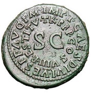 Dupondius - Galba IMP T CAES DIVI VESP F AVG P M TR P P P COS VIII RESTITV, Rome, 80-81 reverse image
