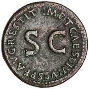 Dupondius - Livia IMP T CAES DIVI VESP F AVG REST; Pietas, Rome, 80-81 reverse image