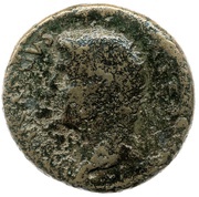 Dupondius - Augustus IMP T VESP AVG RES S C; Victory obverse image
