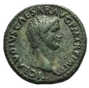 Dupondius - Claudius IMP T VESP AVG REST S C; Ceres obverse image