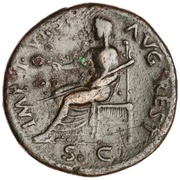 Dupondius - Claudius IMP T VESP AVG REST S C; Ceres, Rome, 80-81 reverse image